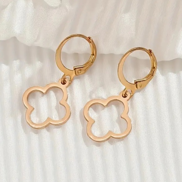NEW Minimalistic Simple Style Elegant Everyday All Season Gold 14k Earrings - Picture 3 of 4